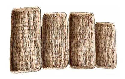 Item no.: TA2239  4pcs Rattan Trays