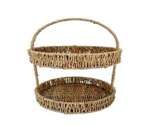 Item no.: TA2257   Rattan basket 2 tiers